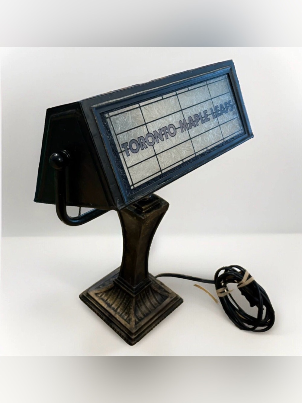 Vintage Toronto Maple Leafs Desk Lamp Working NHL Collectible Rare Tiffany